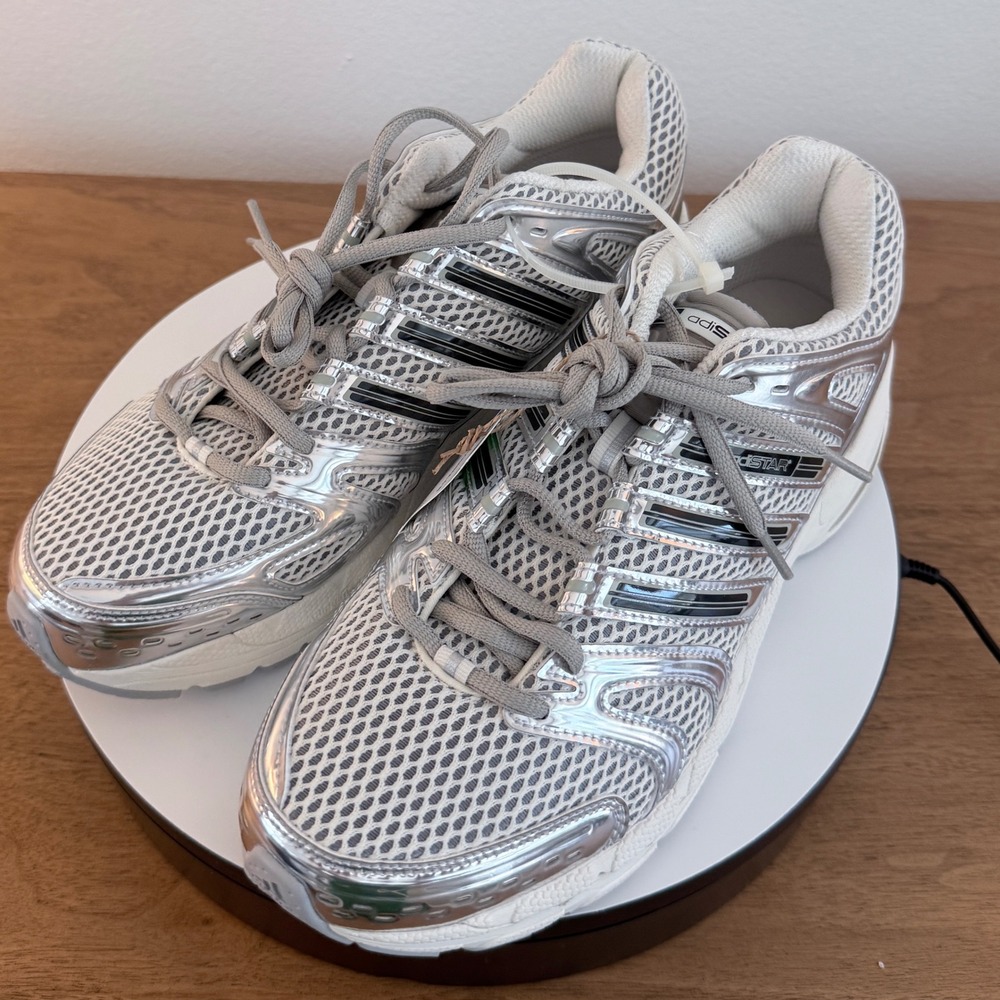 Adidas Adistar Control 5 W Silver Metallic Mesh Running Shoes KJ2285 Womens 10